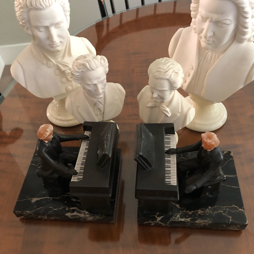 Composer Statues and Bookends
